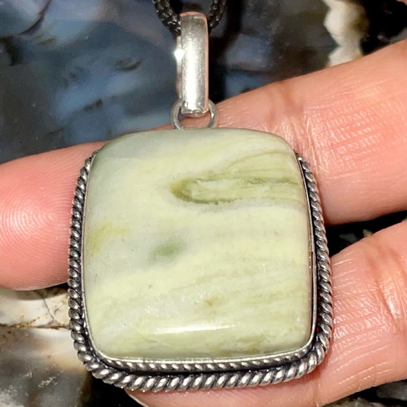 Green Larsonite Pendant 1 7/8” - Picture 6 of 17